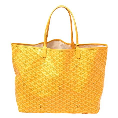 goyard yellow tote inside